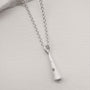 Sparkly Comet Silver Charm Necklace