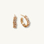 Sparkly Gold Baguette Hoop Earrings