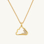 Sparkly Gold Cloud Charm Necklace