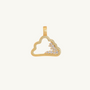 Sparkly Gold Cloud Charm Pendant