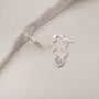 Sparkly Silver Cloud Hoop Earrings
