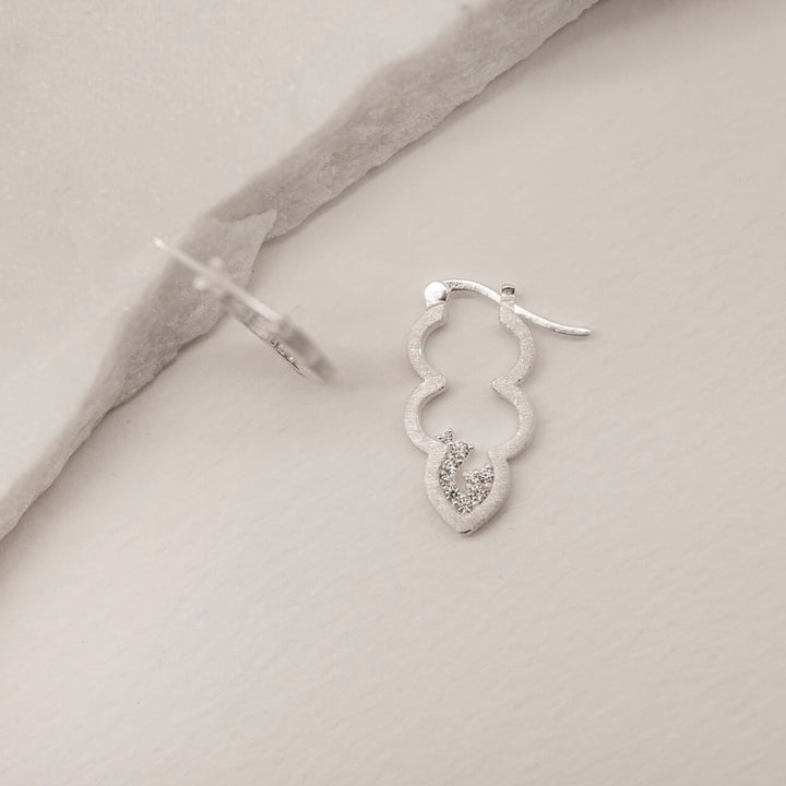 Sparkly Silver Cloud Hoop Earrings