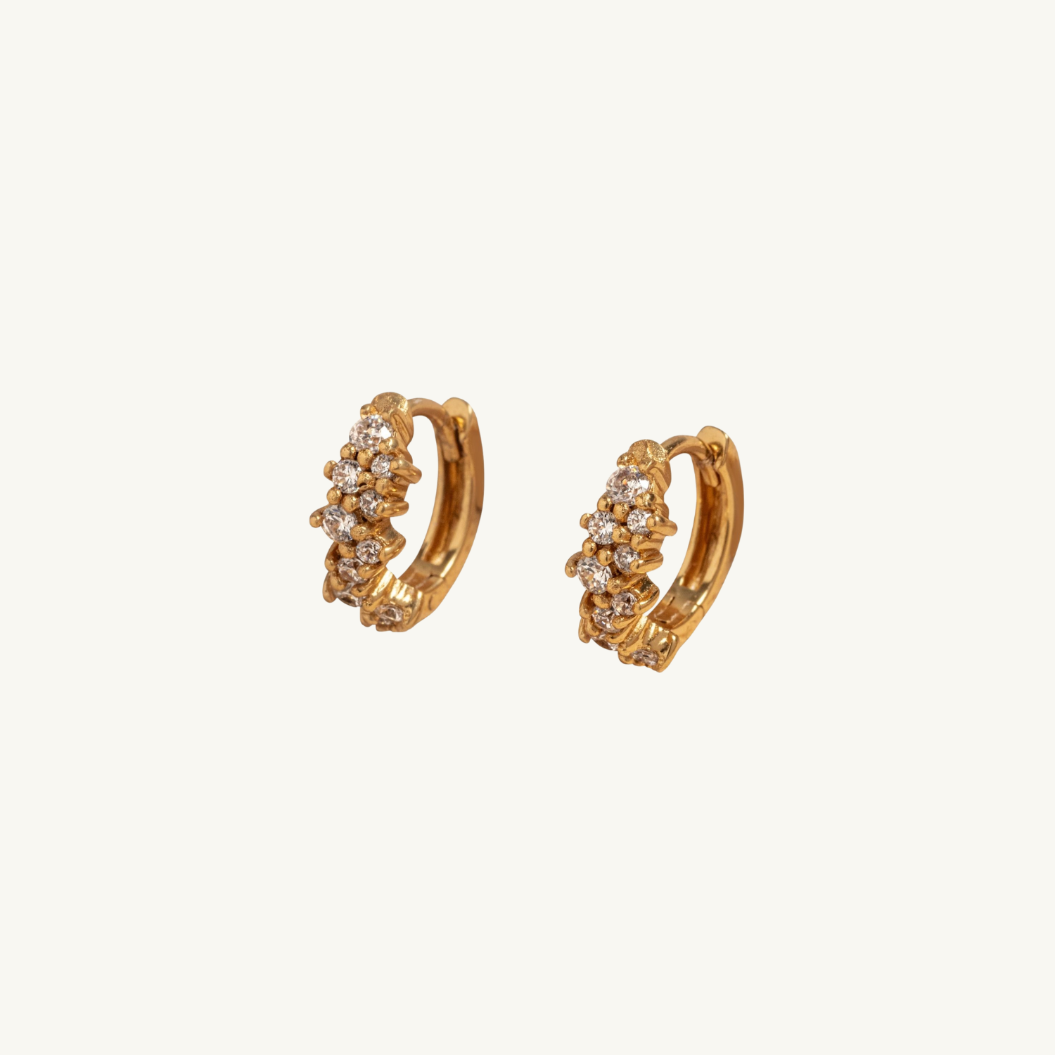 Galaxy Sparkly Gold Huggie Earrings