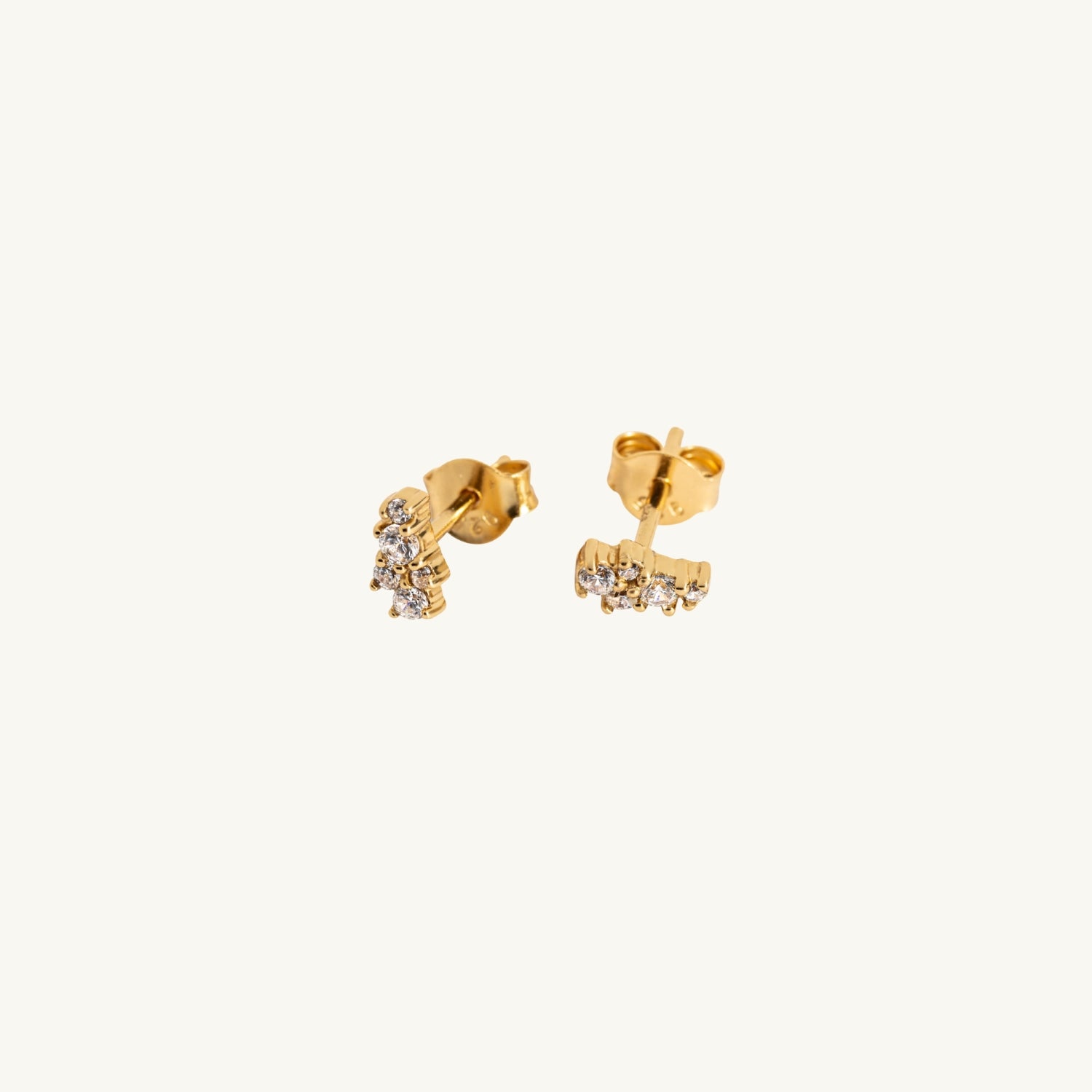 Galaxy Sparkly Gold Stud Earrings