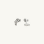 Galaxy Sparkly Silver Stud Earrings