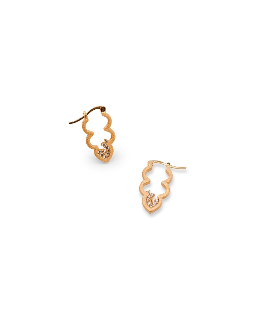 Sparkly Gold Cloud Hoop Earrings