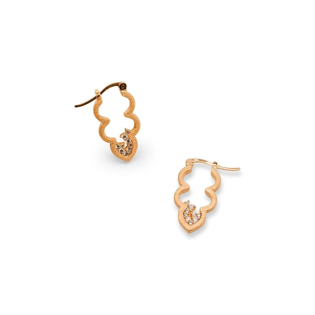 Sparkly Gold Cloud Hoop Earrings
