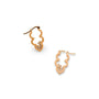 Sparkly Gold Cloud Hoop Earrings