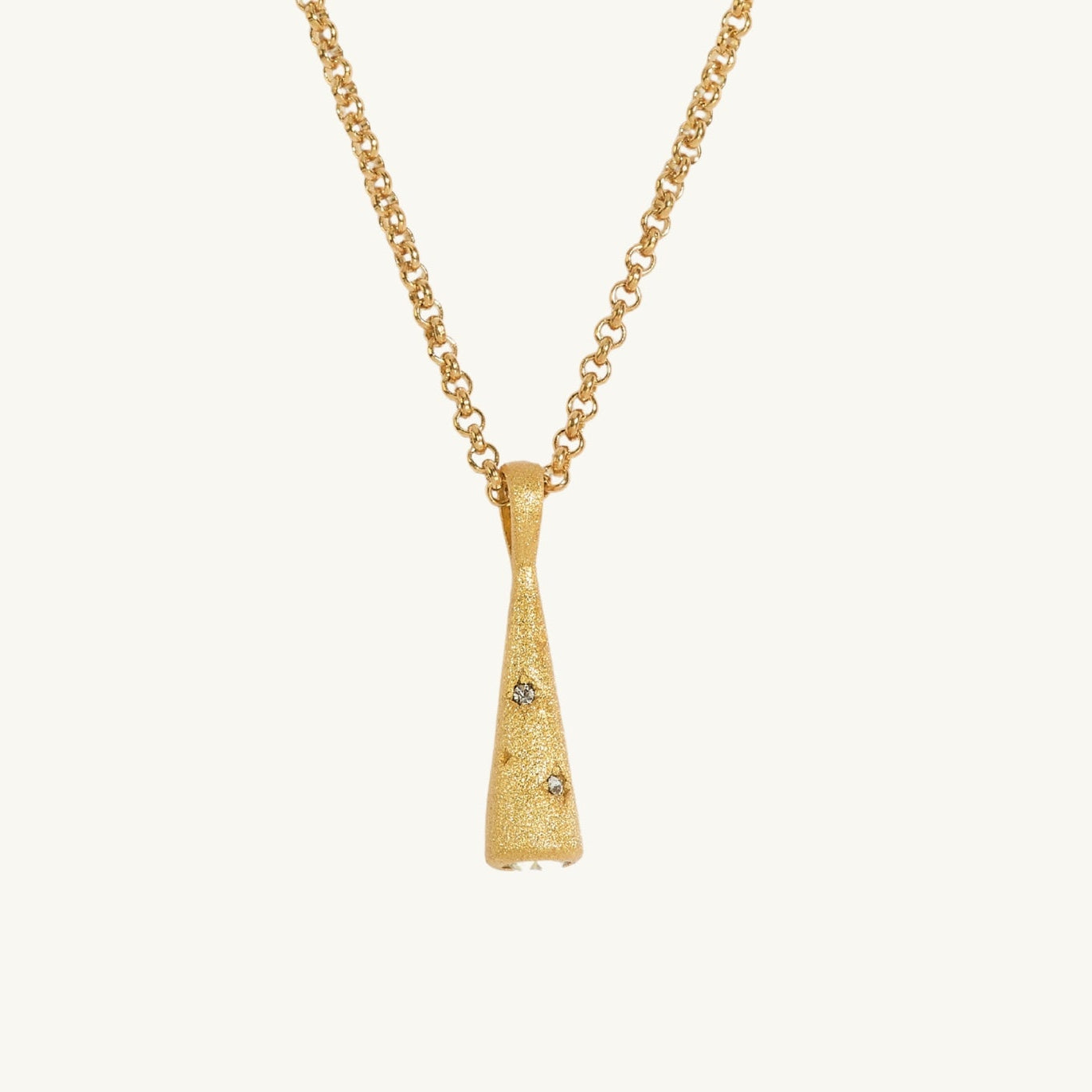Sparkly Comet Gold Charm Necklace