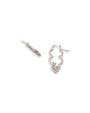 Sparkly Silver Cloud Hoop Earrings