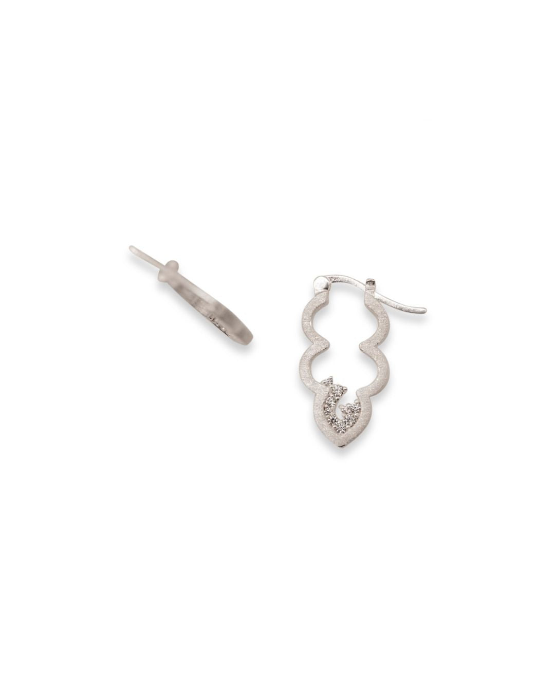 Sparkly Silver Cloud Hoop Earrings