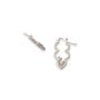 Sparkly Silver Cloud Hoop Earrings