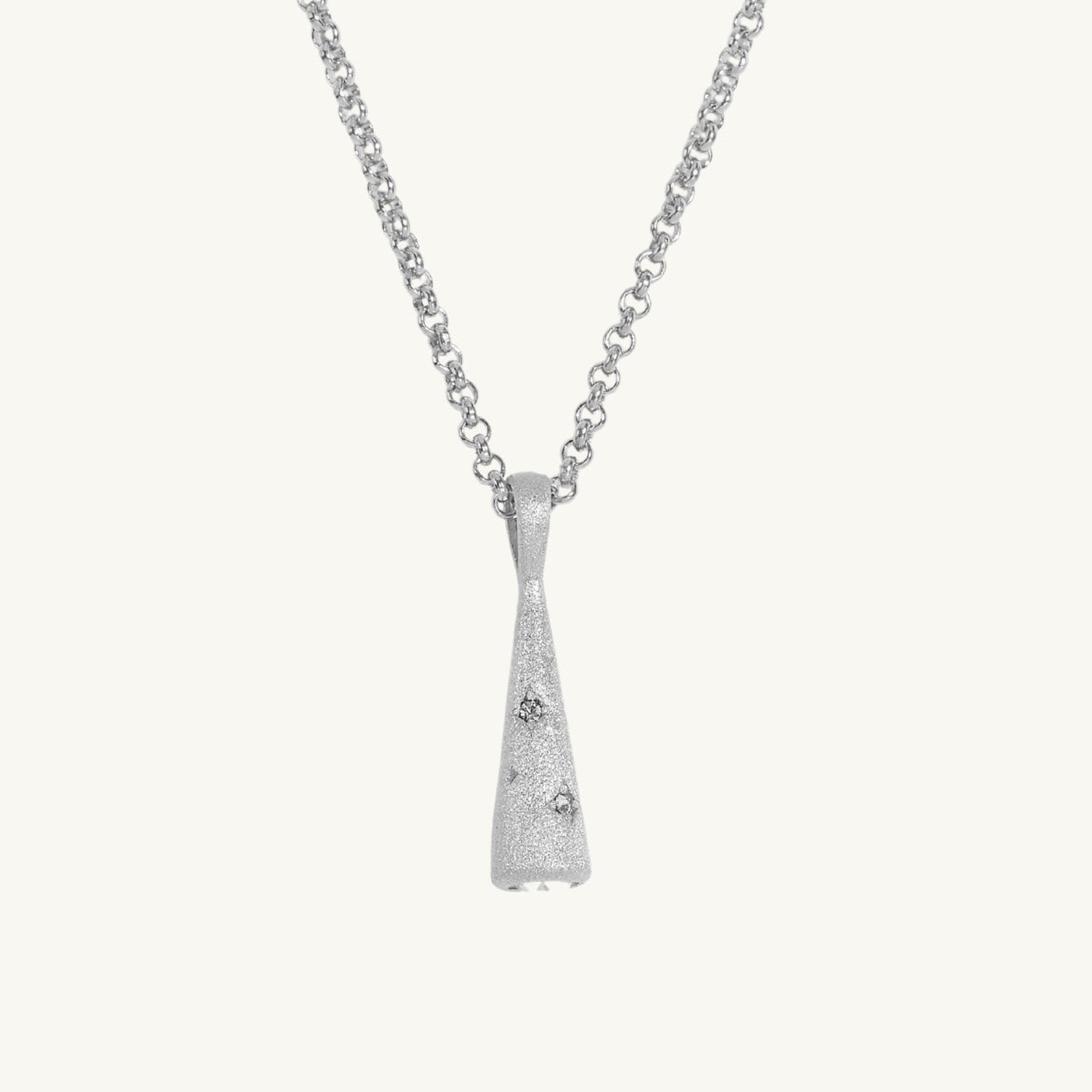 Sparkly Comet Silver Charm Necklace