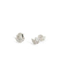 Sparkly Marquise Fan Silver Stud Earrings