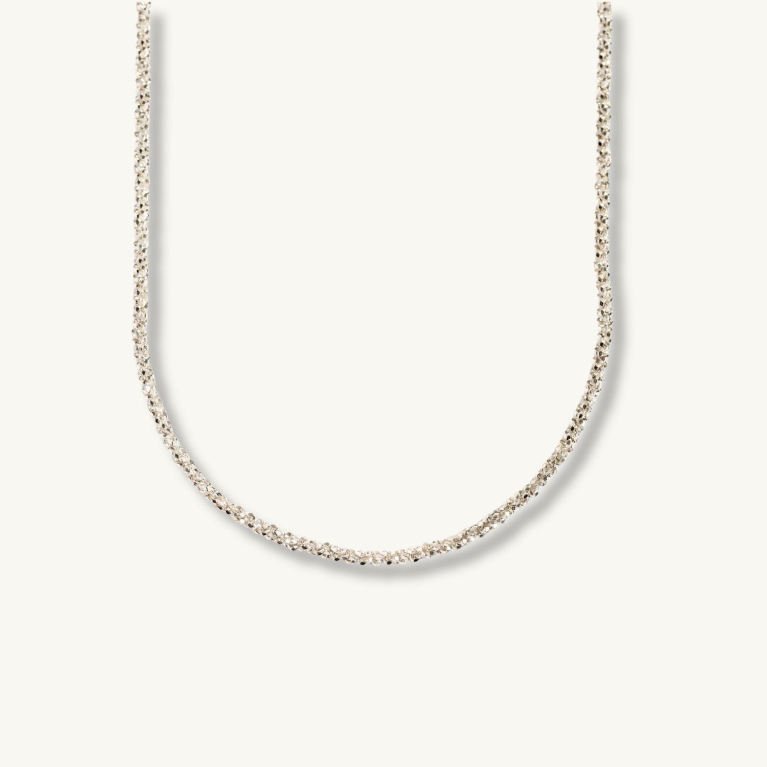 Stardust Layering Chain Silver Necklace