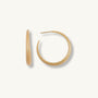 Brushed Large Tapered Hoop Earrings (30mm)