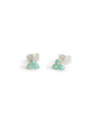 Triple Opal Mini Silver Stud Earrings