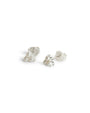 Triple Pearl Mini Silver Stud Earrings