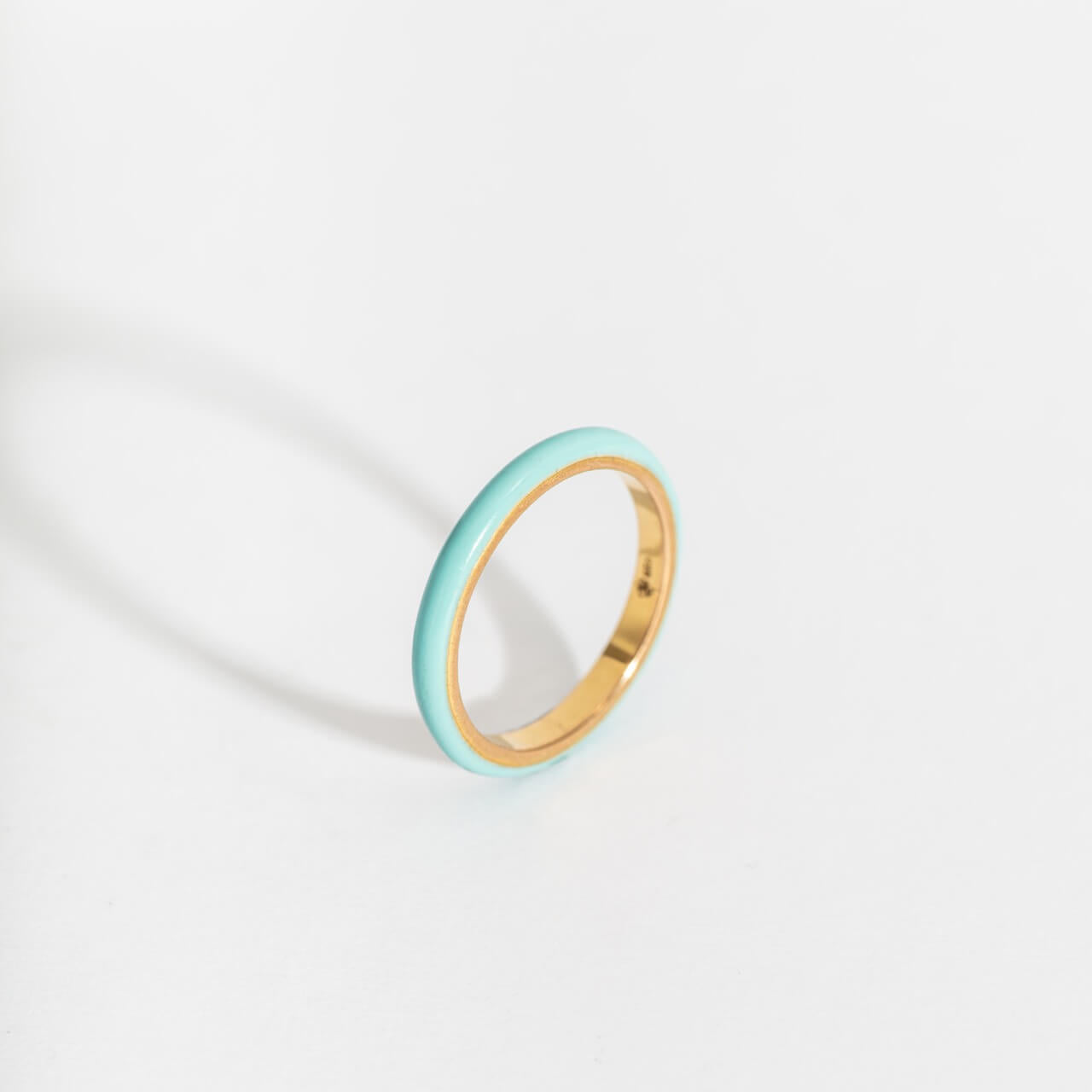 Turquoise Enamel Gold Ring