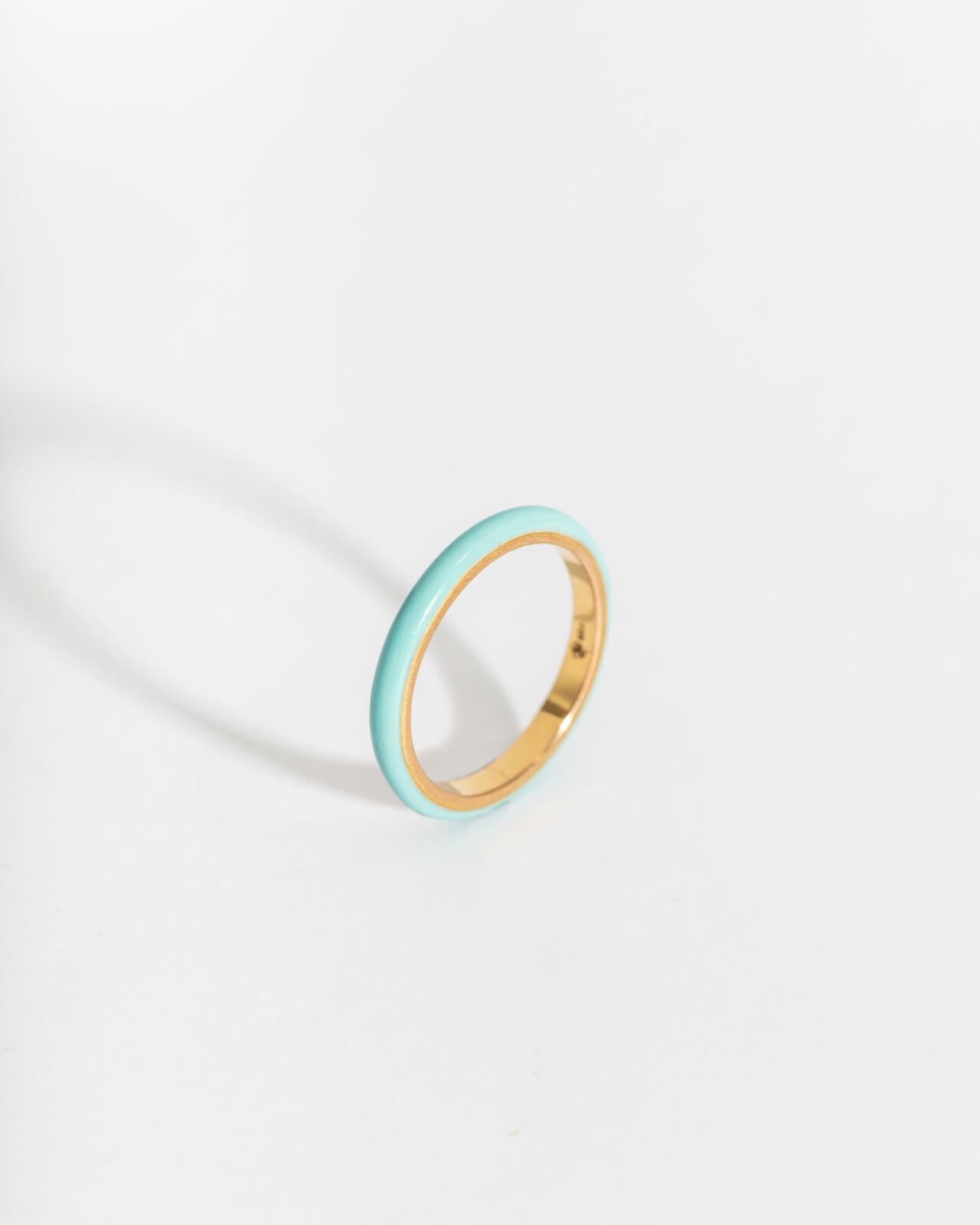 Turquoise Enamel Gold Ring