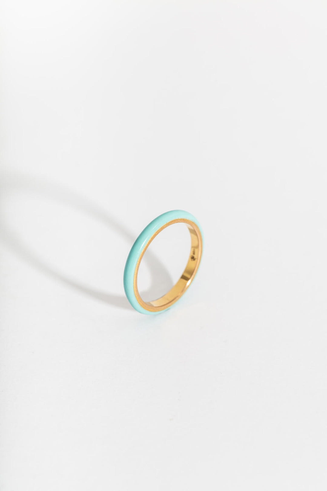 Turquoise Enamel Gold Ring