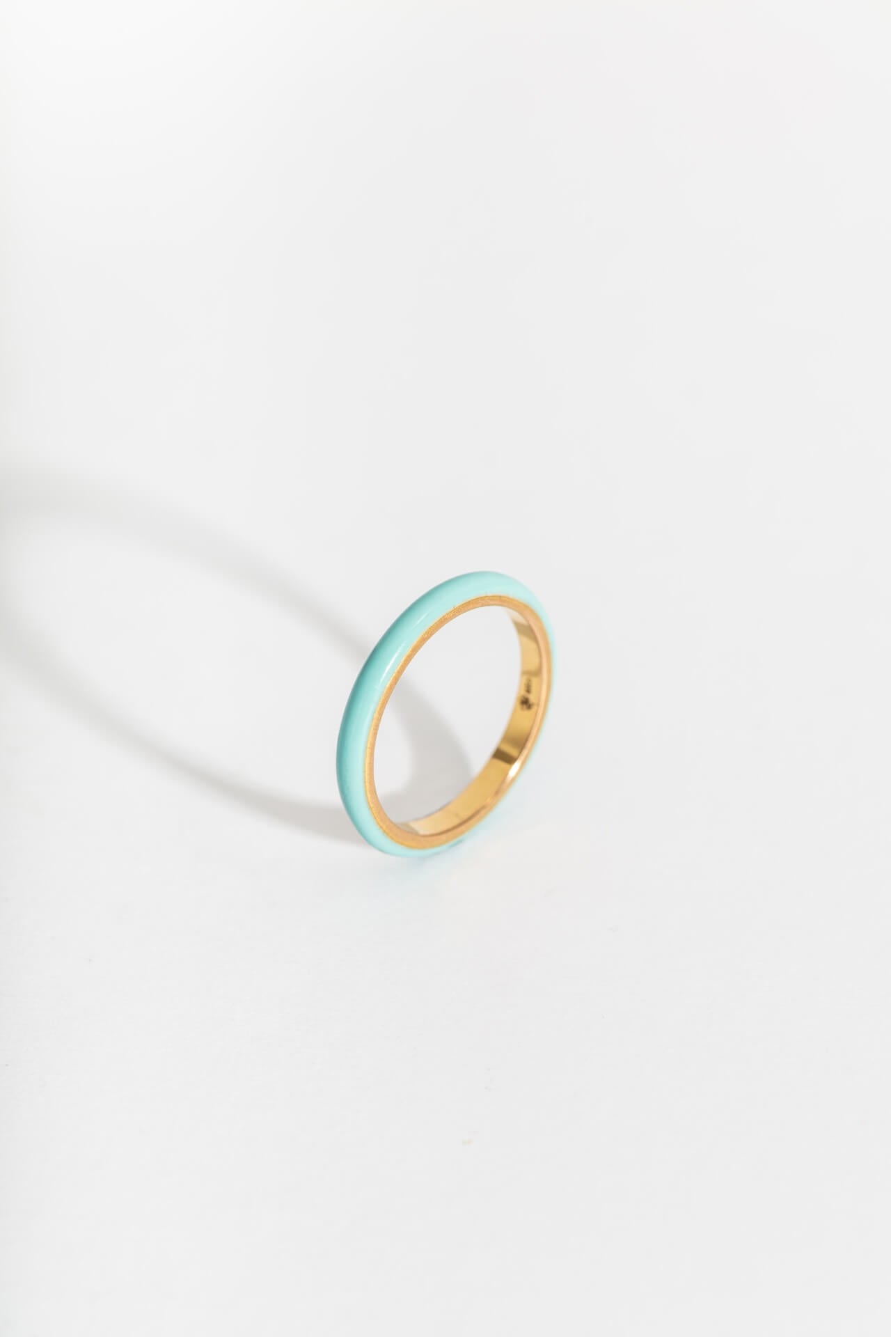 Turquoise Enamel Gold Ring