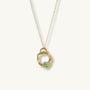 Turquoise Gold Circle Necklace (Small)