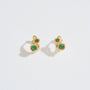 Chalcedony Twisted Branch Gold Huggies
