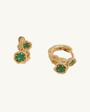 Chalcedony Twisted Branch Gold Huggies