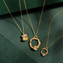 White Topaz Birthstone Necklace Collection - Gold 
