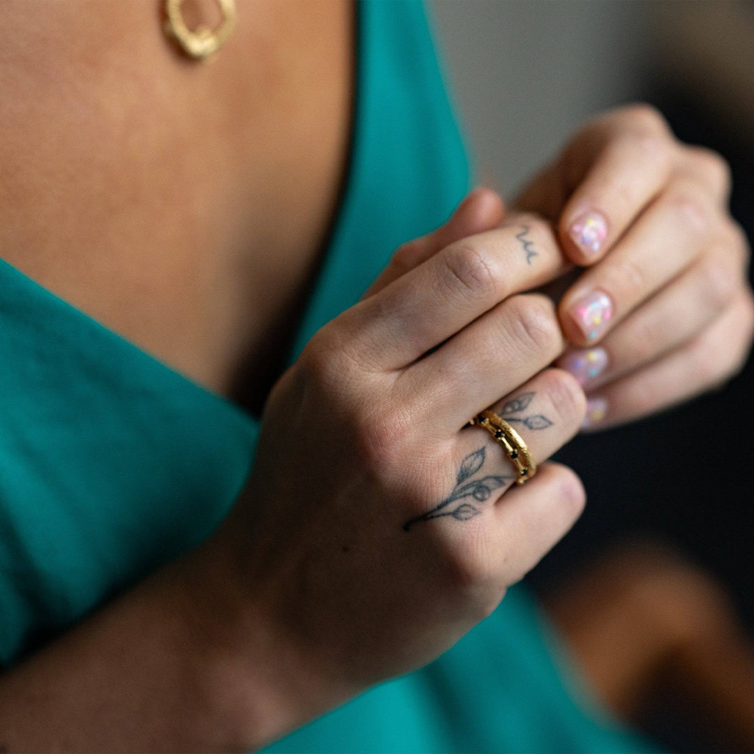 Simple Gold Vermeil Ring Gold Ring Claire Hill Designs Antique-Textured Gold Stacking Ring